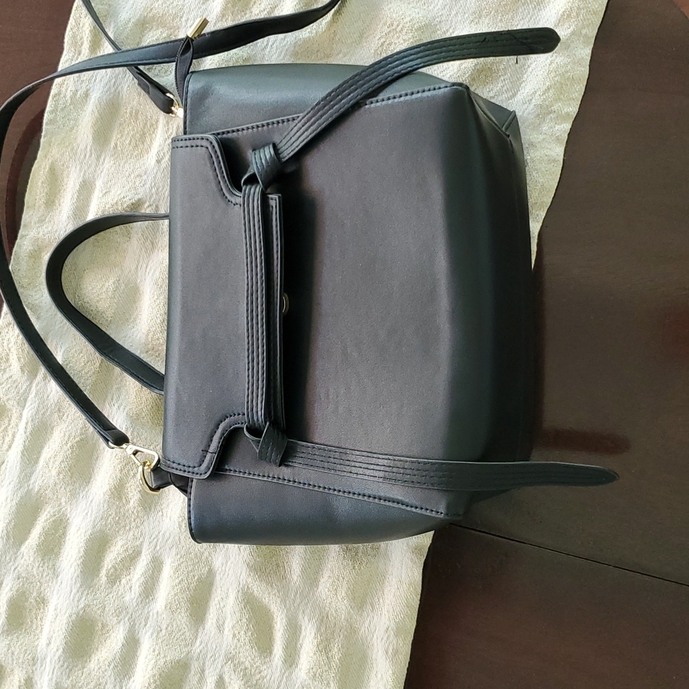 Blk leather (or vegan) designer inspired crossbody (or not) handbag